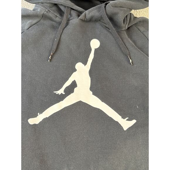 Jordan Hoodie Sweatshirt Jumping Man Black White Youth Medium - Picture 3 of 7